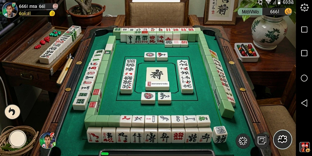 Tampilan gameplay seru dalam permainan Mahjong 666I.