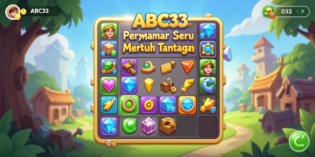 Tampilan gameplay seru dari ABC33 dalam kategori Match-3.