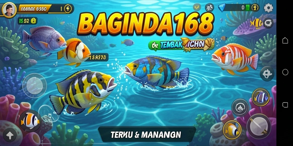 Tampilan menarik dari gameplay Tembak Ikan di BAGINDA168.
