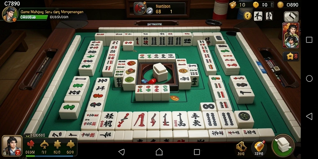 Tampilan gameplay C7890 yang menarik dan menantang dalam permainan Mahjong.