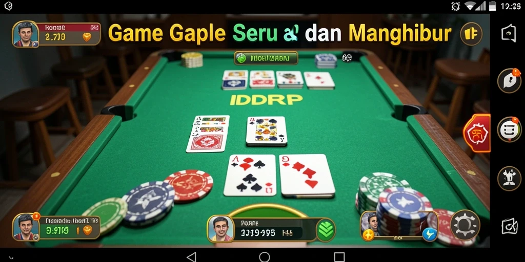 Screenshot IDRRP menunjukkan gameplay seru Gaple.