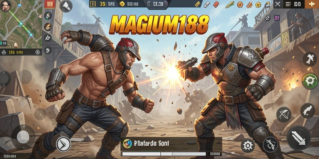 Tangkapan layar dari gameplay menegangkan di MAGNUM188