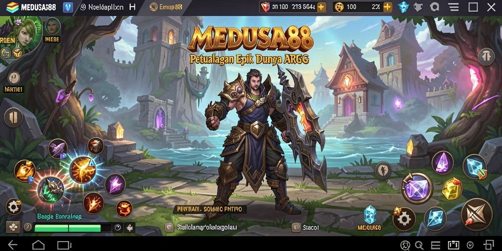 Tangkapan layar gameplay menampilkan pertarungan mendebarkan di MEDUSA88.