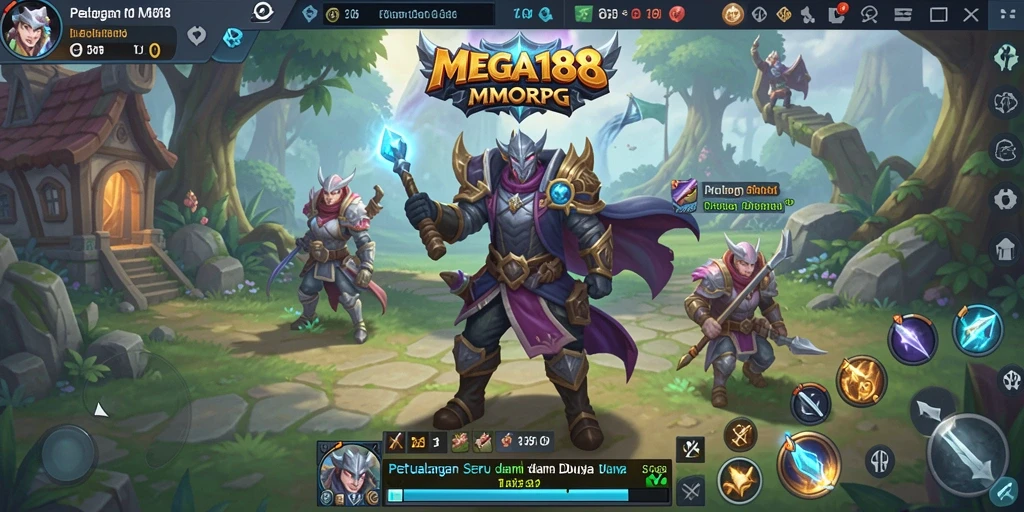 Tangkapan layar MEGA188 menampilkan aksi seru dalam permainan MMORPG.