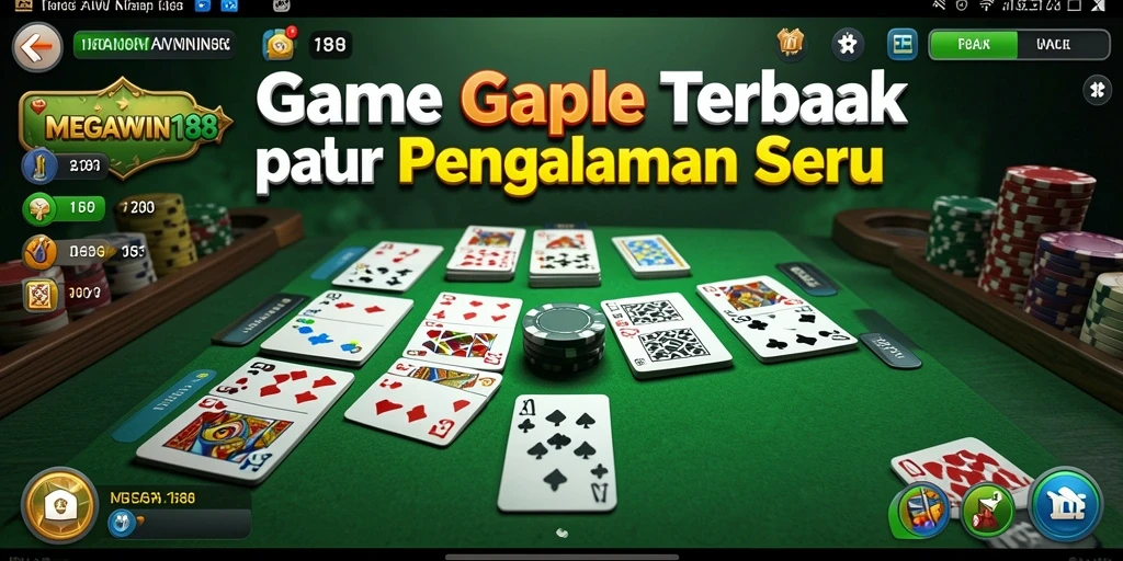 Screenshot gameplay MEGAWIN188 menampilkan serunya permainan Gaple.