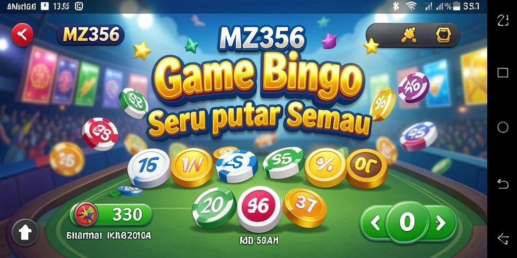 Screenshot gameplay MZ356 menampilkan keseruan bermain bingo dengan teman.