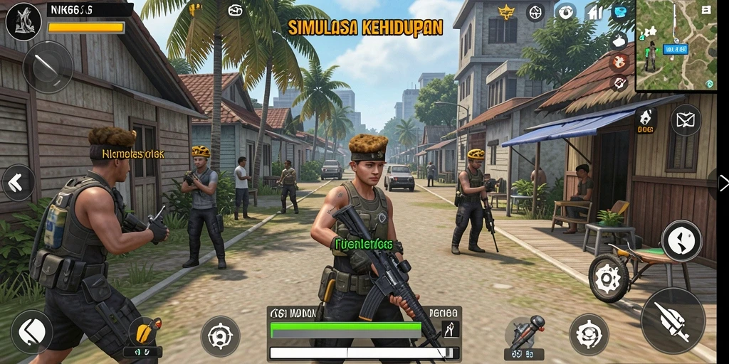 Gambaran gameplay NK666 yang menarik dengan elemen simulasi kehidupan.