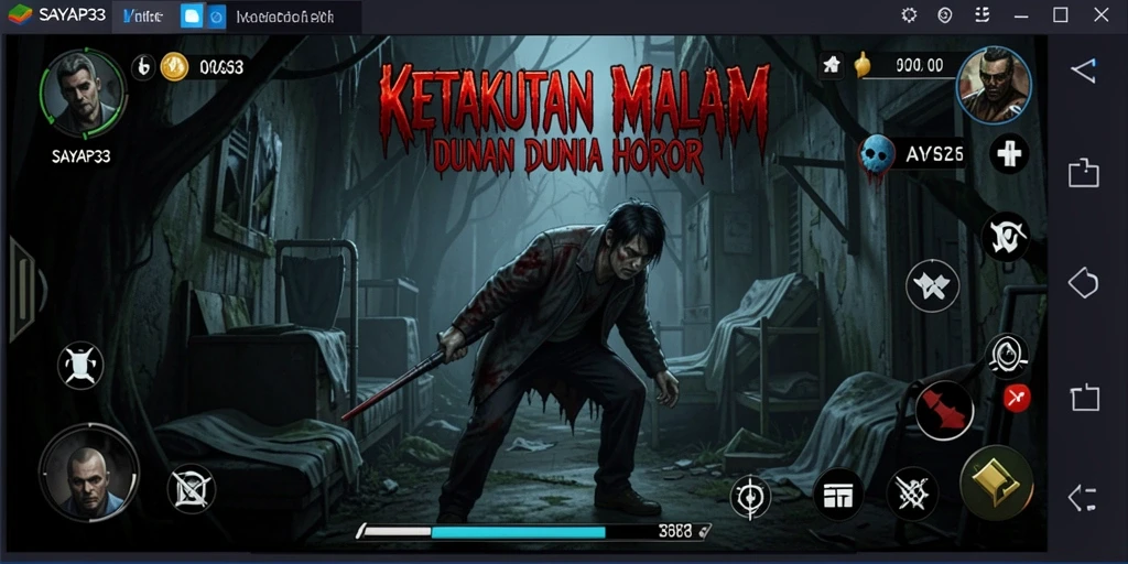 Screenshot gameplay horor yang menegangkan dari SAYAP33.