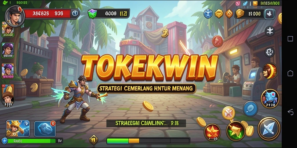 Screenshot utama TOKEKWIN menampilkan aksi strategis yang mendebarkan.