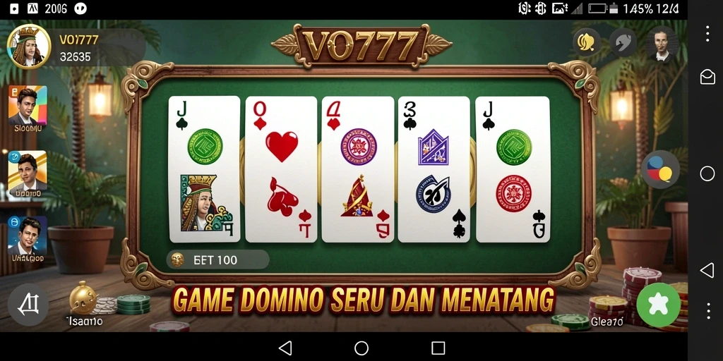 Tampilan gameplay seru dalam VO777 yang menampilkan keterampilan Domino.