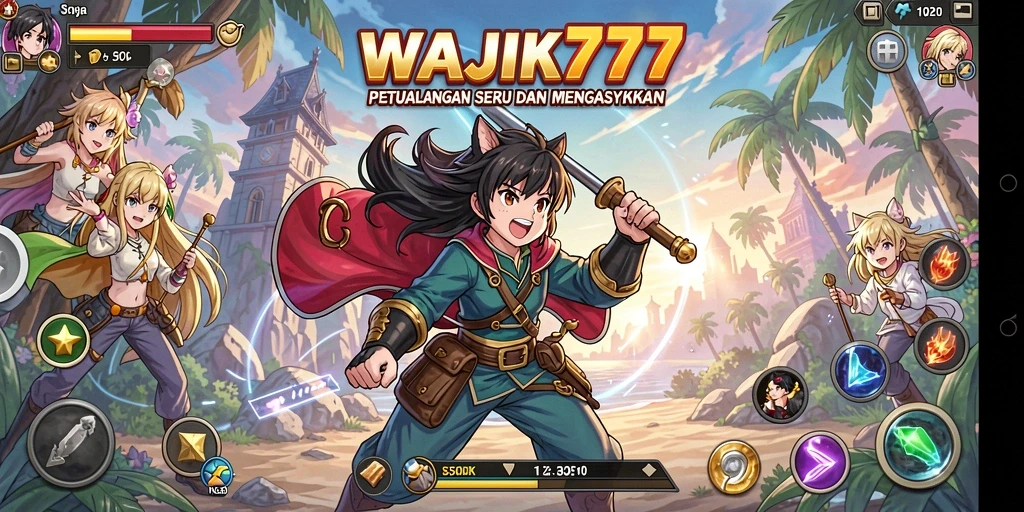 Screenshot menampilkan gameplay yang menakjubkan dari WAJIK777.