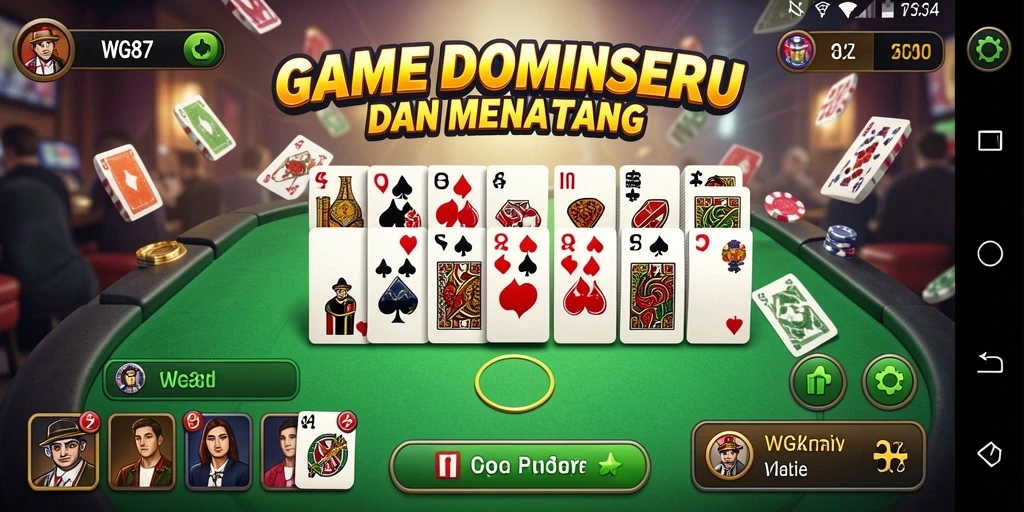 Screenshot gameplay WG87 menampilkan keseruan bermain Domino.