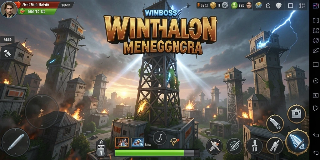 Gameplay menegangkan dalam pertahanan menara WINBOSS.